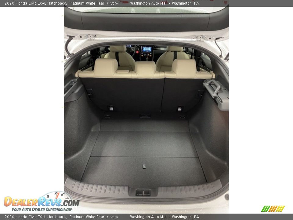 2020 Honda Civic EX-L Hatchback Platinum White Pearl / Ivory Photo #21