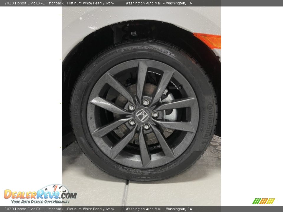 2020 Honda Civic EX-L Hatchback Platinum White Pearl / Ivory Photo #24