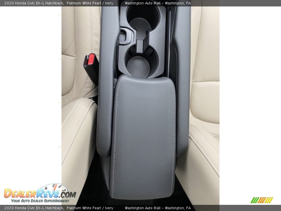 2020 Honda Civic EX-L Hatchback Platinum White Pearl / Ivory Photo #28