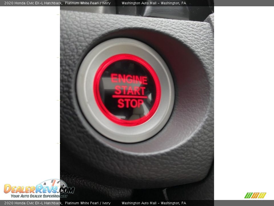 2020 Honda Civic EX-L Hatchback Platinum White Pearl / Ivory Photo #29