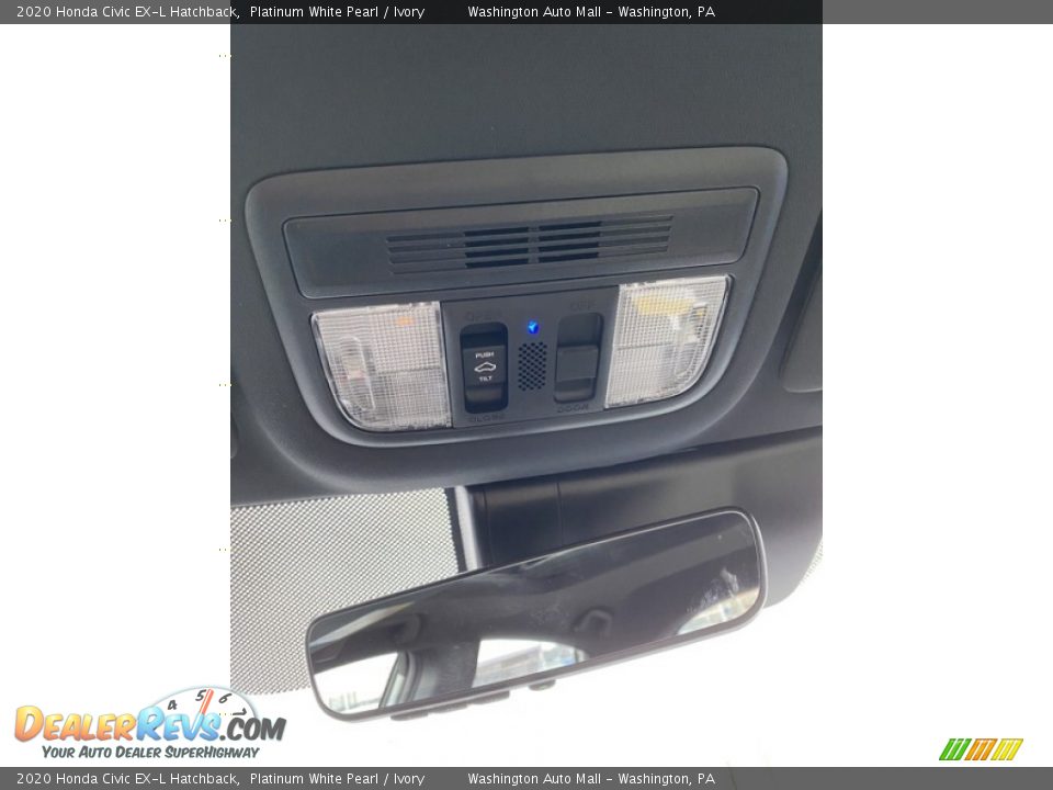 2020 Honda Civic EX-L Hatchback Platinum White Pearl / Ivory Photo #33