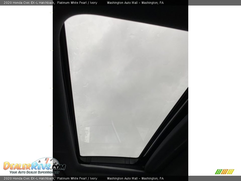 2020 Honda Civic EX-L Hatchback Platinum White Pearl / Ivory Photo #34