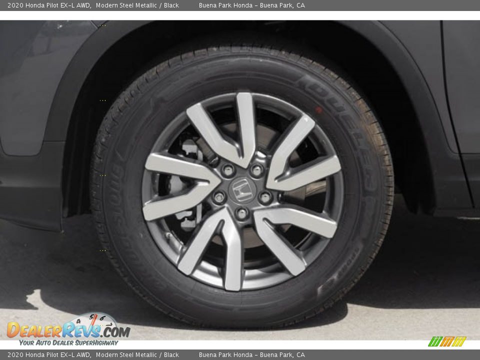 2020 Honda Pilot EX-L AWD Modern Steel Metallic / Black Photo #14