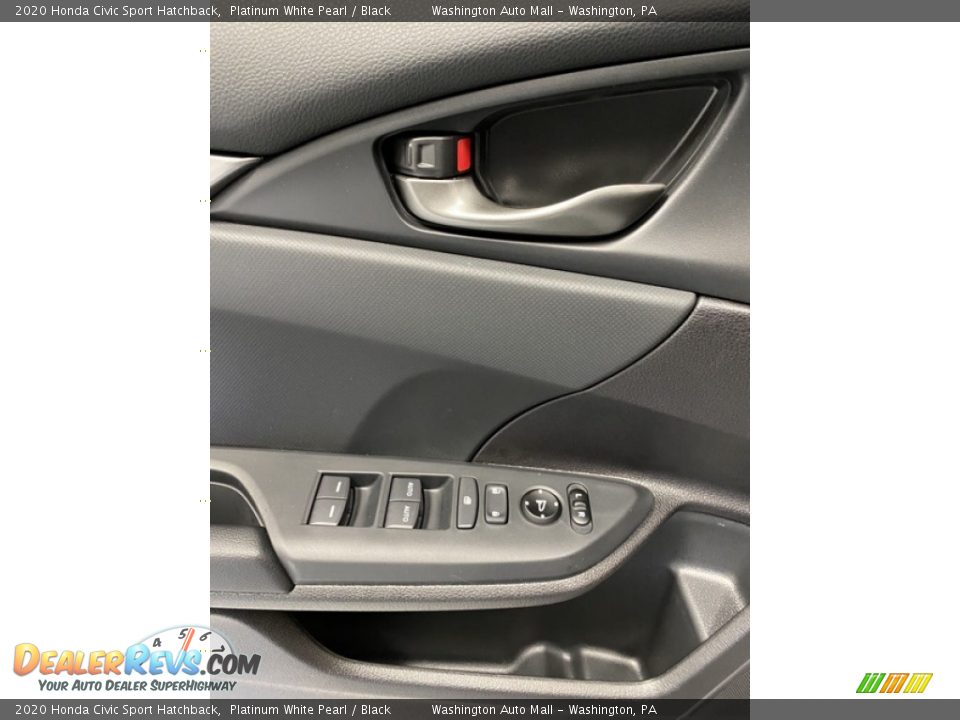 2020 Honda Civic Sport Hatchback Platinum White Pearl / Black Photo #11