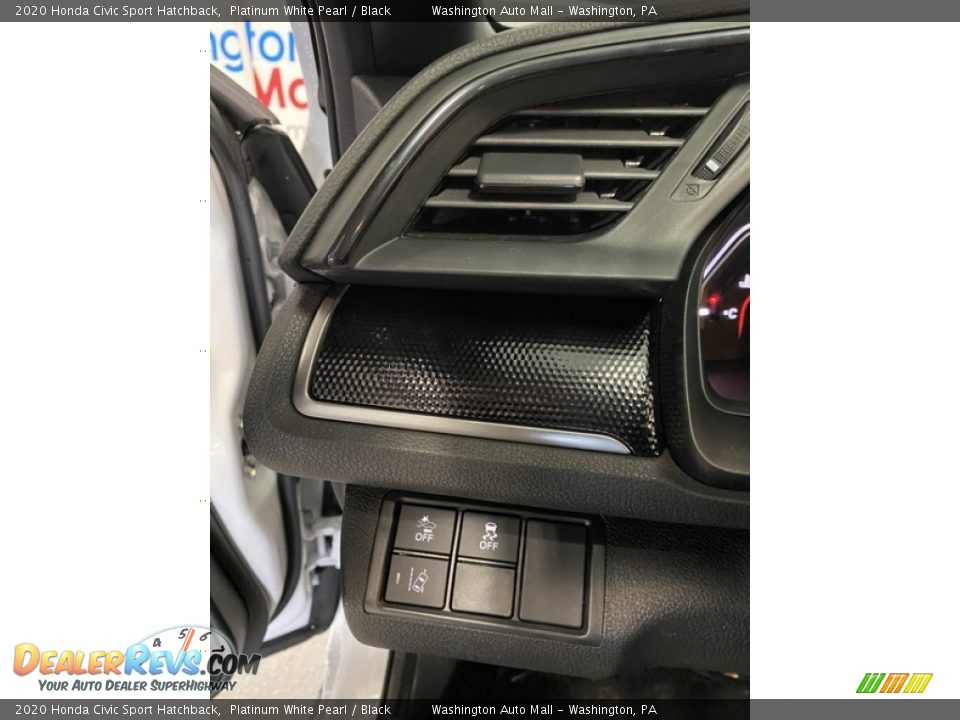 2020 Honda Civic Sport Hatchback Platinum White Pearl / Black Photo #12