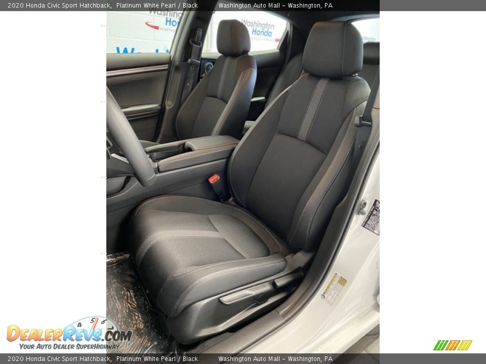 2020 Honda Civic Sport Hatchback Platinum White Pearl / Black Photo #14