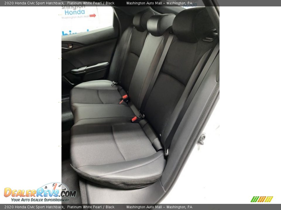 2020 Honda Civic Sport Hatchback Platinum White Pearl / Black Photo #18