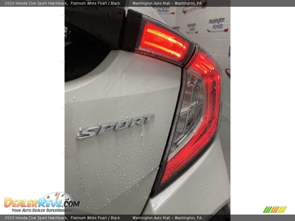 2020 Honda Civic Sport Hatchback Platinum White Pearl / Black Photo #22