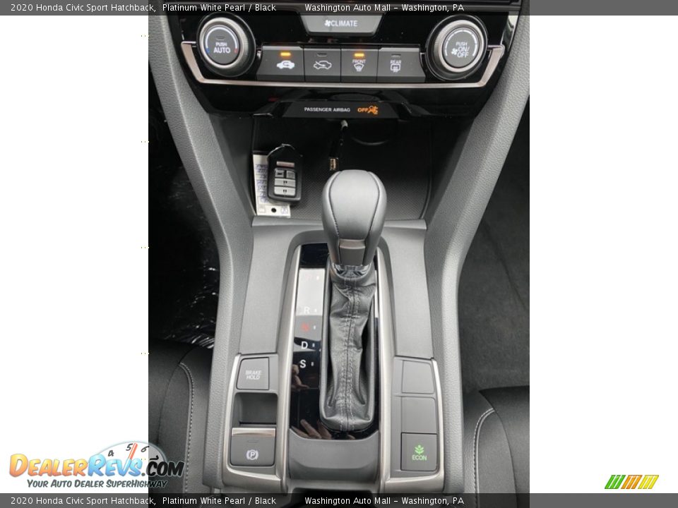 2020 Honda Civic Sport Hatchback Platinum White Pearl / Black Photo #28