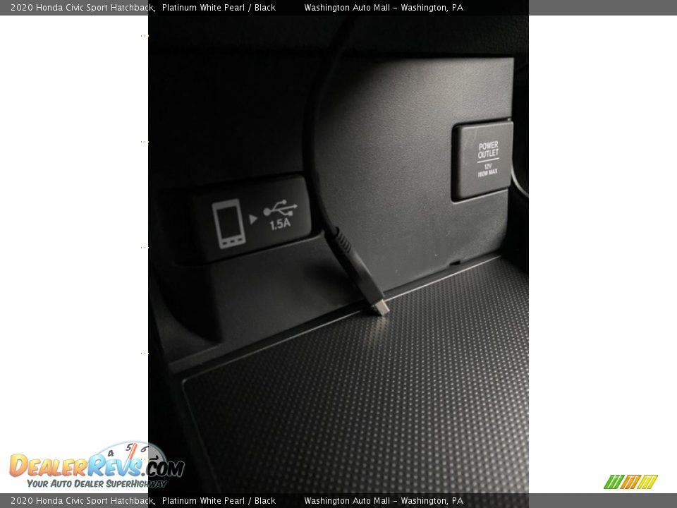 2020 Honda Civic Sport Hatchback Platinum White Pearl / Black Photo #31