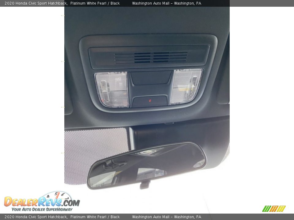 2020 Honda Civic Sport Hatchback Platinum White Pearl / Black Photo #33