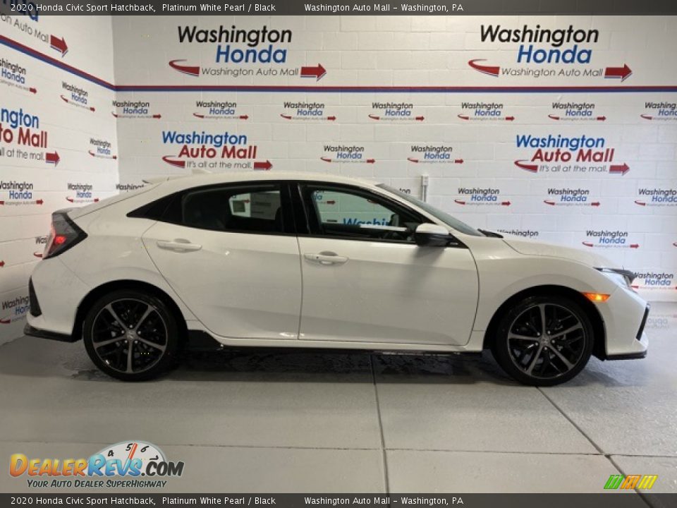 2020 Honda Civic Sport Hatchback Platinum White Pearl / Black Photo #1