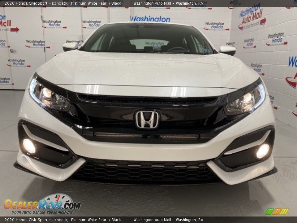 2020 Honda Civic Sport Hatchback Platinum White Pearl / Black Photo #3