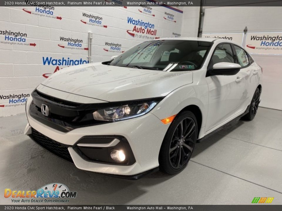 2020 Honda Civic Sport Hatchback Platinum White Pearl / Black Photo #4