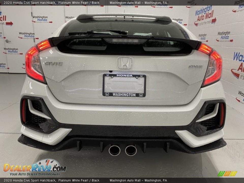 2020 Honda Civic Sport Hatchback Platinum White Pearl / Black Photo #7