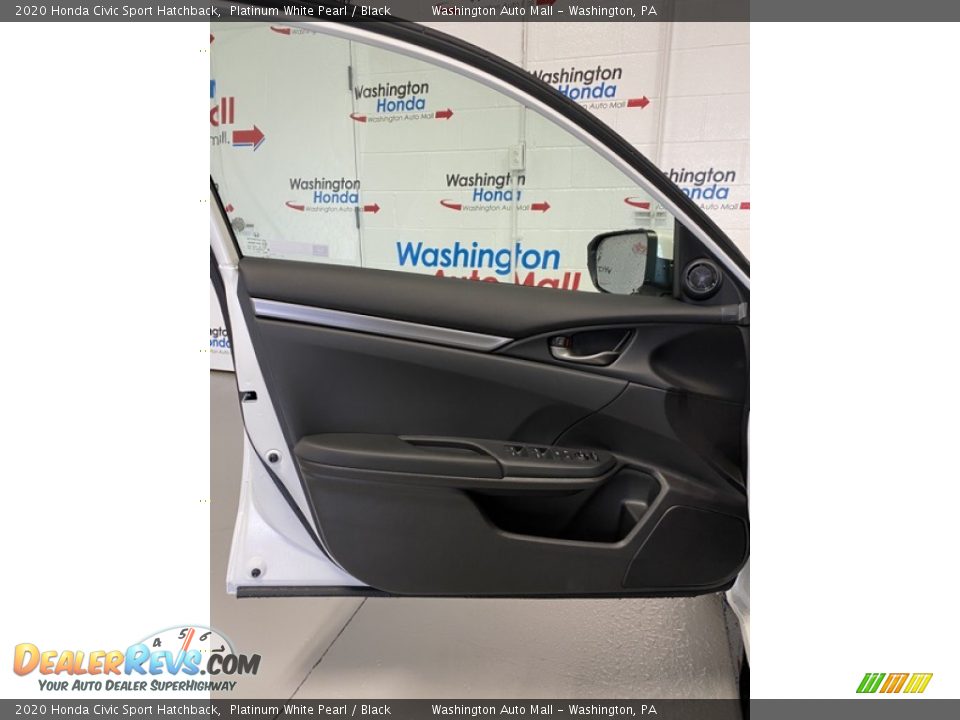 2020 Honda Civic Sport Hatchback Platinum White Pearl / Black Photo #10