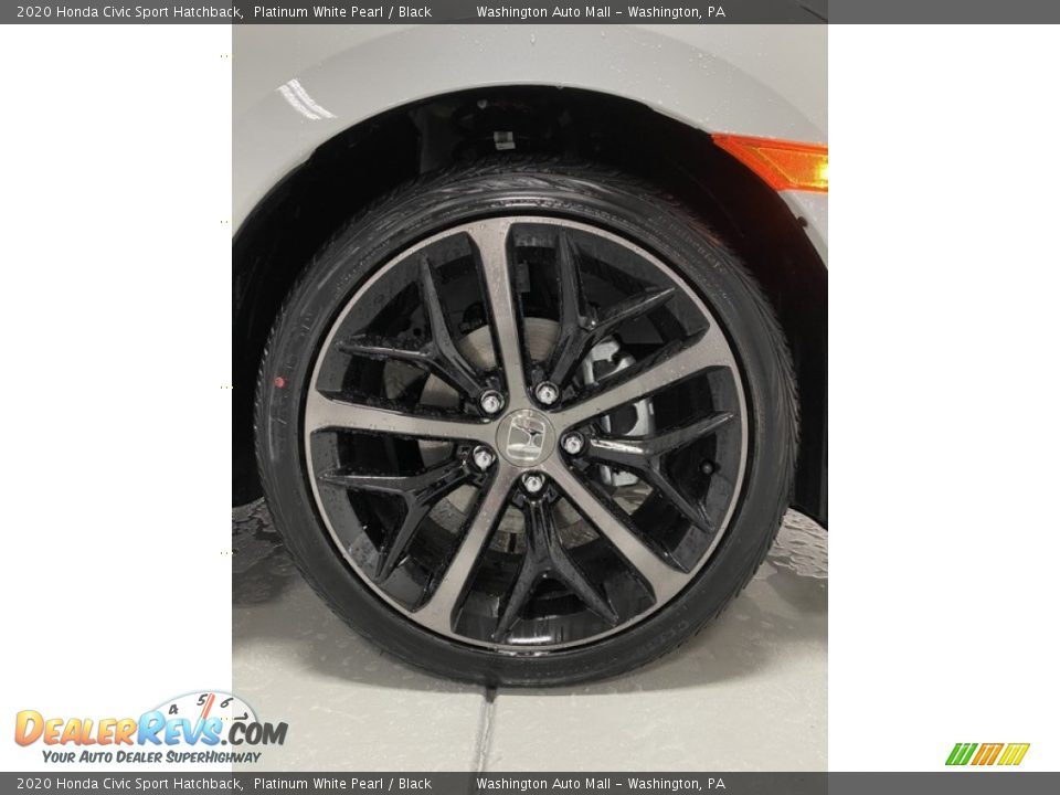 2020 Honda Civic Sport Hatchback Platinum White Pearl / Black Photo #23