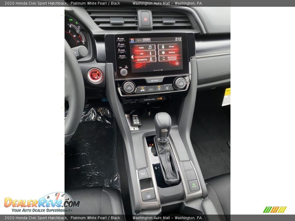 2020 Honda Civic Sport Hatchback Platinum White Pearl / Black Photo #25