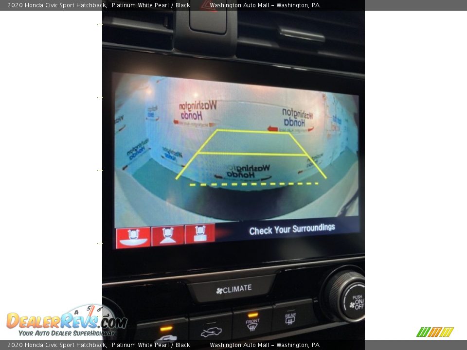 2020 Honda Civic Sport Hatchback Platinum White Pearl / Black Photo #26