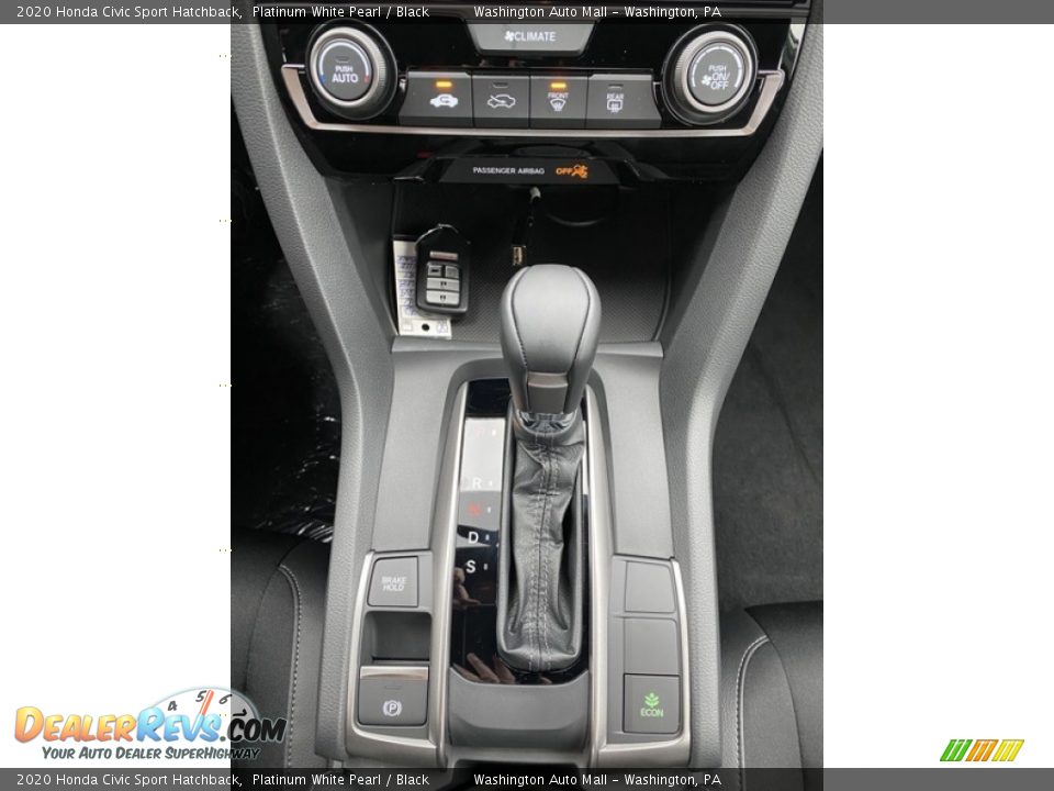 2020 Honda Civic Sport Hatchback Platinum White Pearl / Black Photo #27