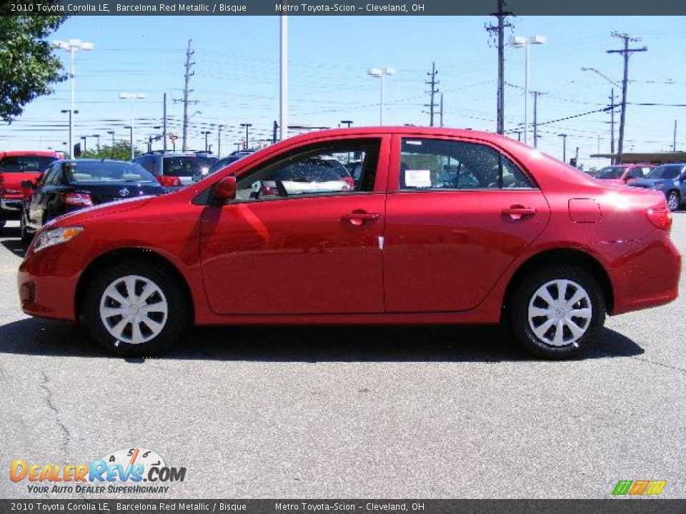 2010 Toyota Corolla LE Barcelona Red Metallic / Bisque Photo #6