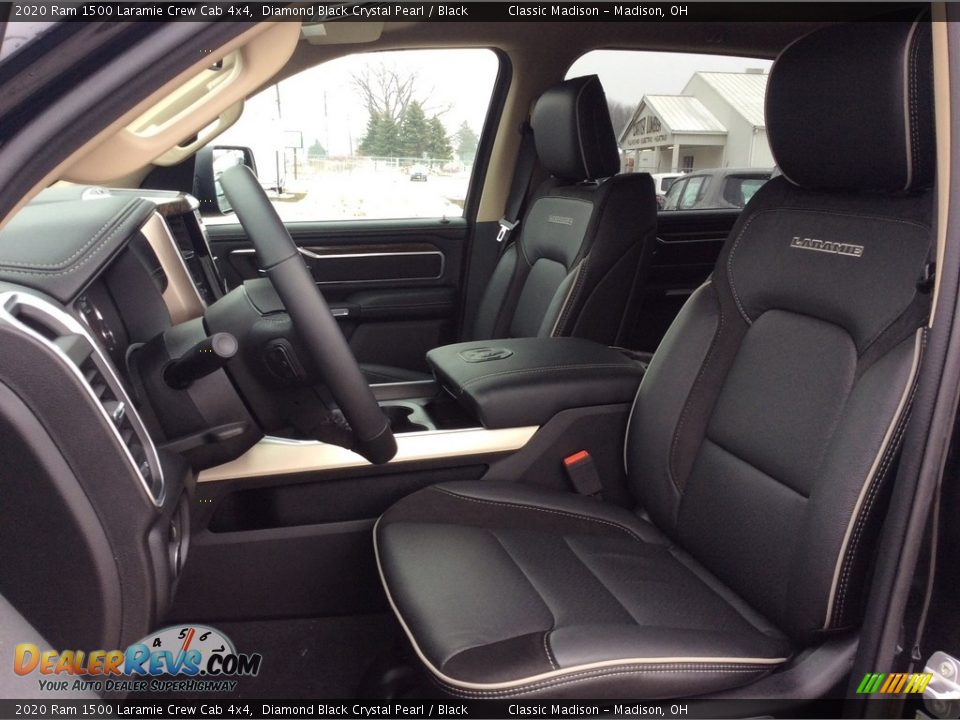 2020 Ram 1500 Laramie Crew Cab 4x4 Diamond Black Crystal Pearl / Black Photo #2