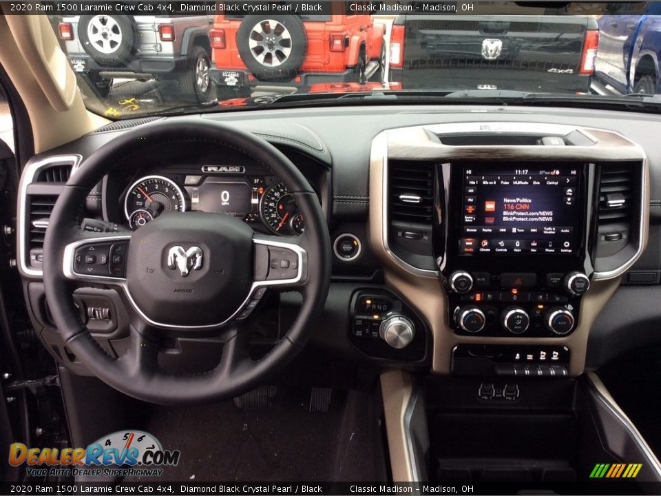 2020 Ram 1500 Laramie Crew Cab 4x4 Diamond Black Crystal Pearl / Black Photo #3