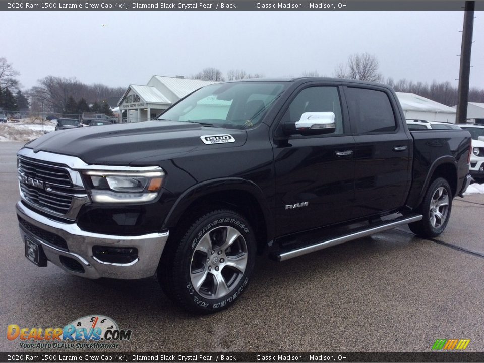 2020 Ram 1500 Laramie Crew Cab 4x4 Diamond Black Crystal Pearl / Black Photo #5