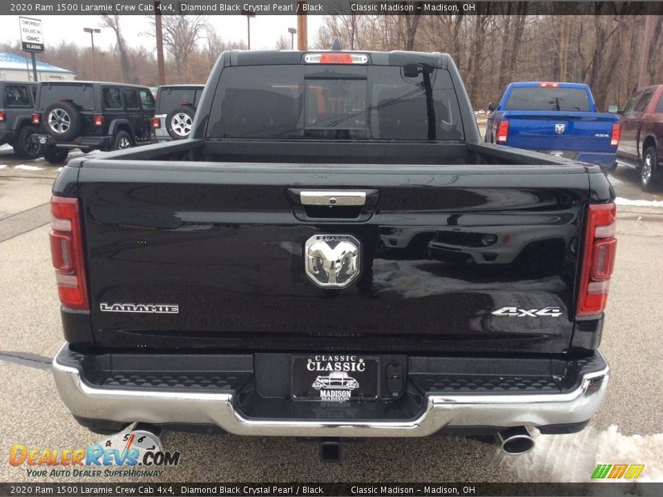 2020 Ram 1500 Laramie Crew Cab 4x4 Diamond Black Crystal Pearl / Black Photo #8