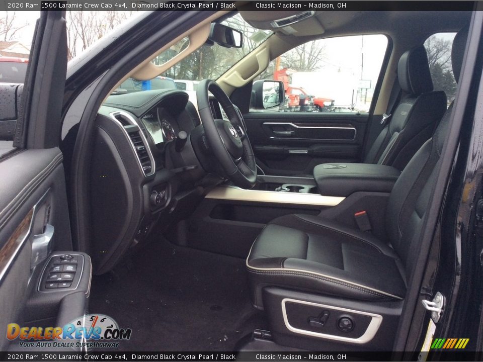 2020 Ram 1500 Laramie Crew Cab 4x4 Diamond Black Crystal Pearl / Black Photo #12