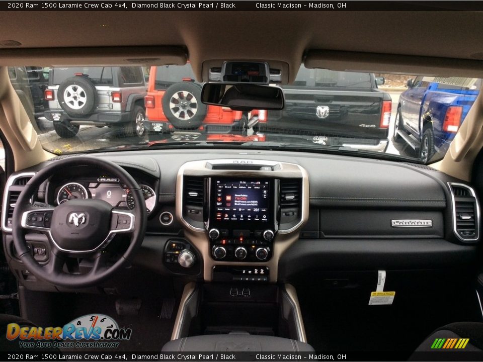 2020 Ram 1500 Laramie Crew Cab 4x4 Diamond Black Crystal Pearl / Black Photo #13