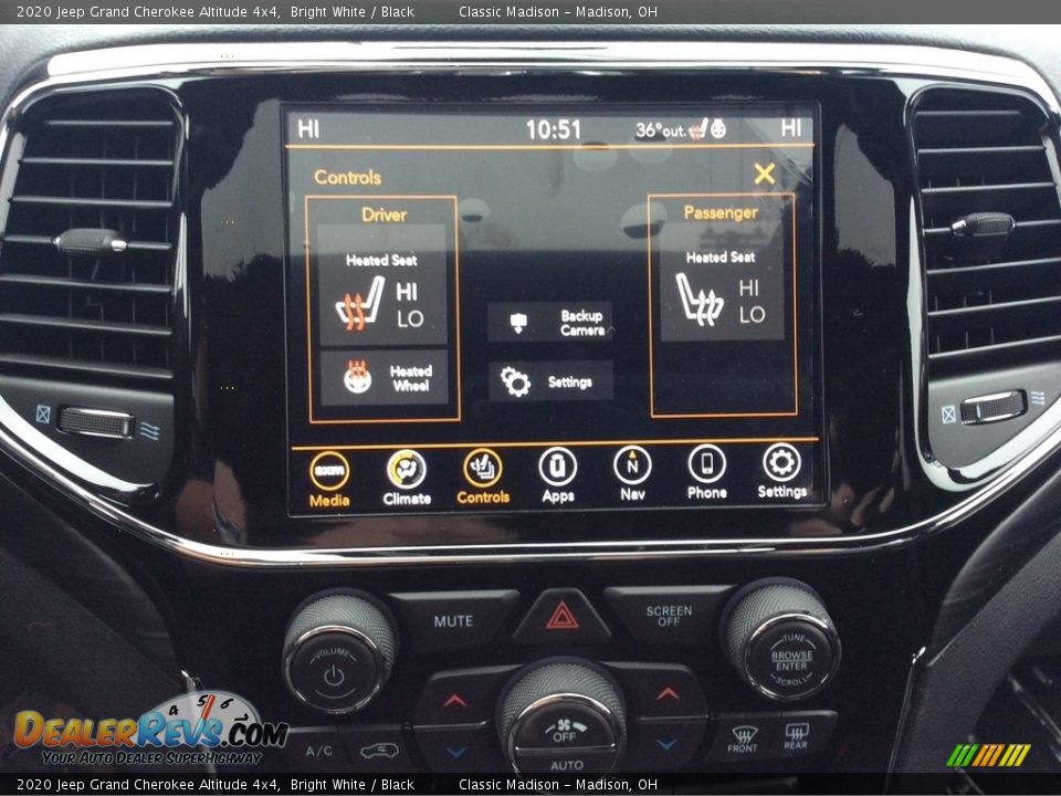 2020 Jeep Grand Cherokee Altitude 4x4 Bright White / Black Photo #15