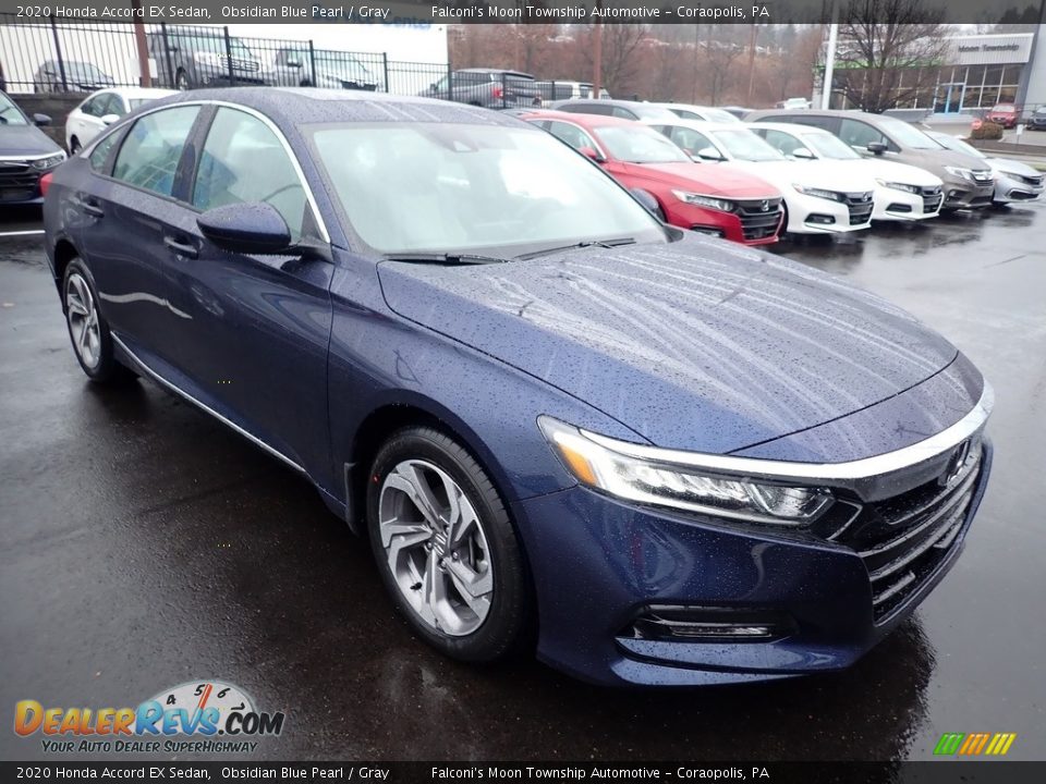 2020 Honda Accord EX Sedan Obsidian Blue Pearl / Gray Photo #5