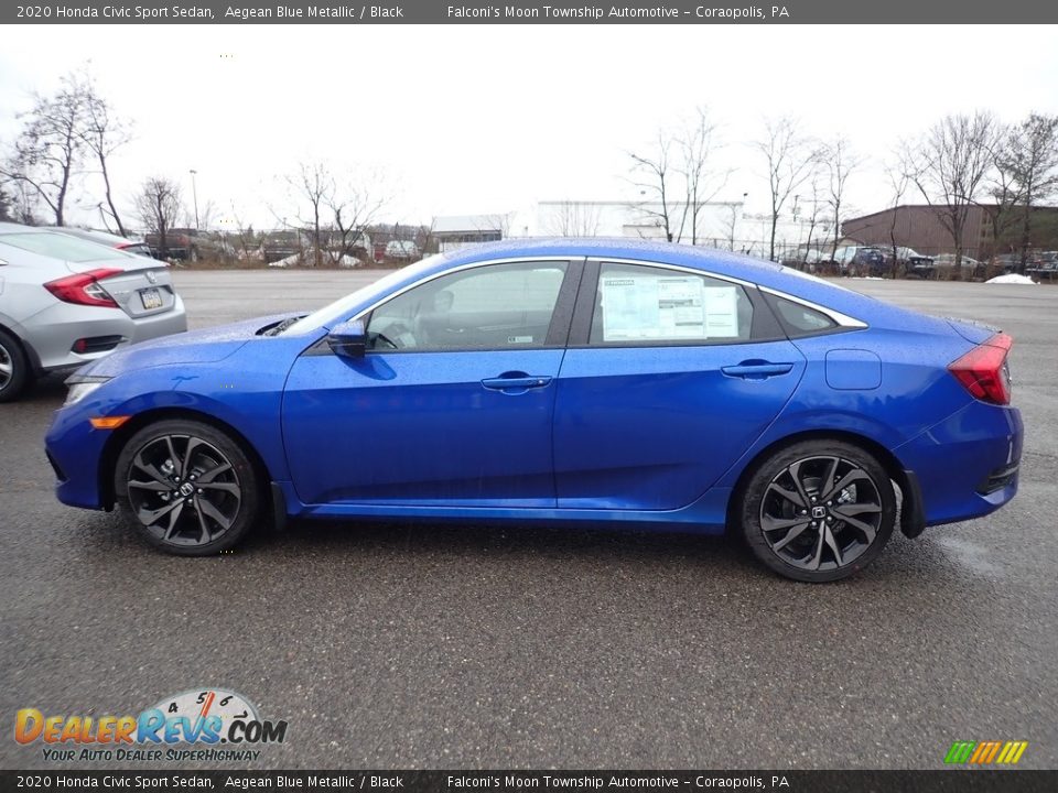 Aegean Blue Metallic 2020 Honda Civic Sport Sedan Photo #2