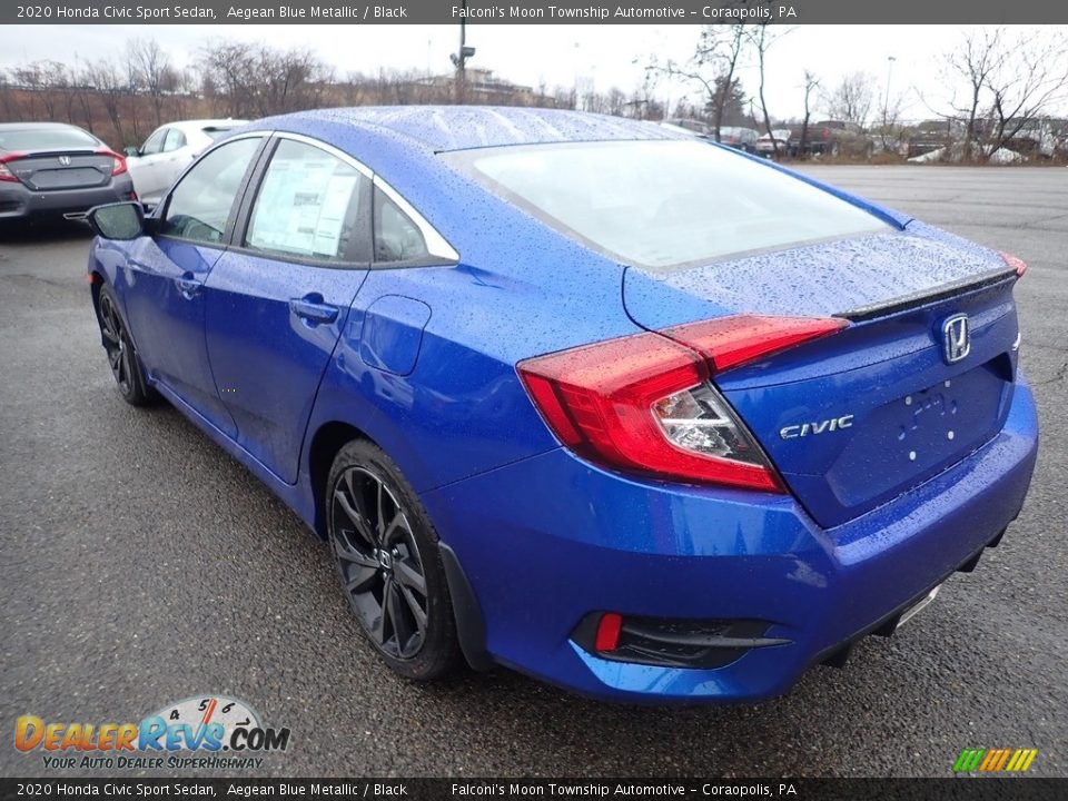 2020 Honda Civic Sport Sedan Aegean Blue Metallic / Black Photo #3