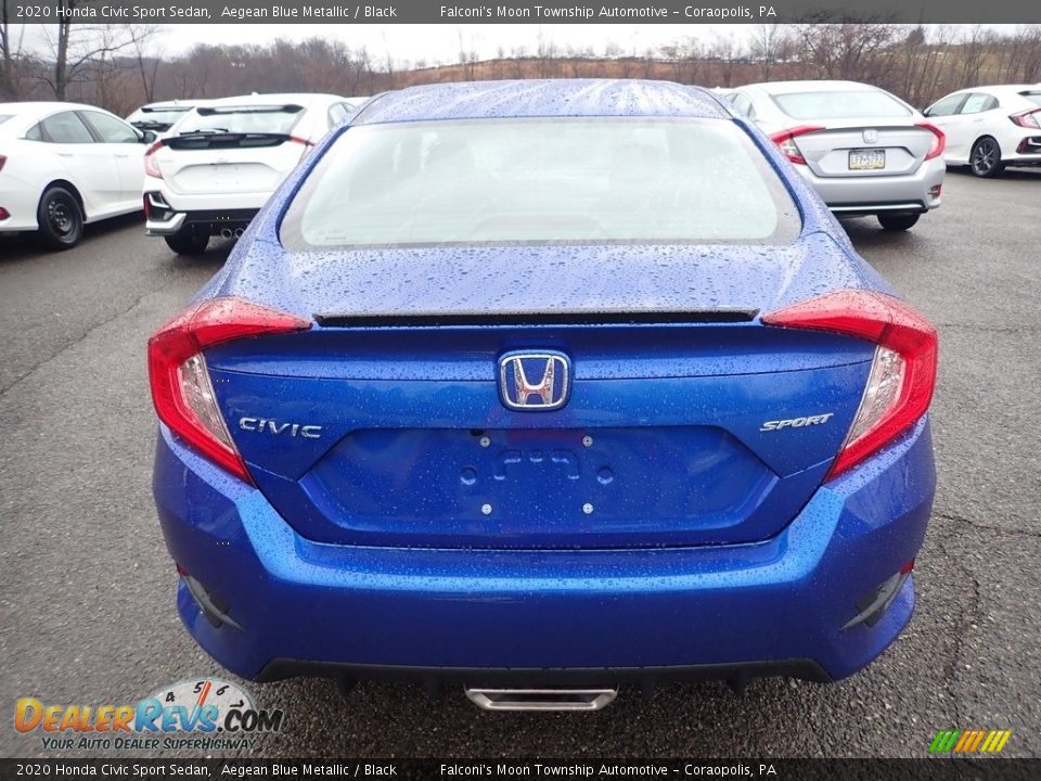 2020 Honda Civic Sport Sedan Aegean Blue Metallic / Black Photo #4
