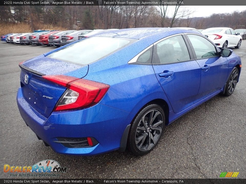 2020 Honda Civic Sport Sedan Aegean Blue Metallic / Black Photo #5