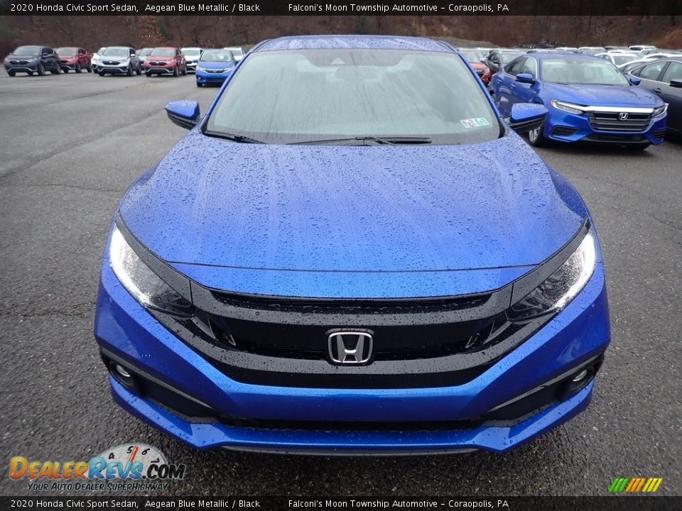 2020 Honda Civic Sport Sedan Aegean Blue Metallic / Black Photo #7
