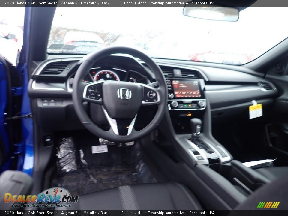2020 Honda Civic Sport Sedan Aegean Blue Metallic / Black Photo #11