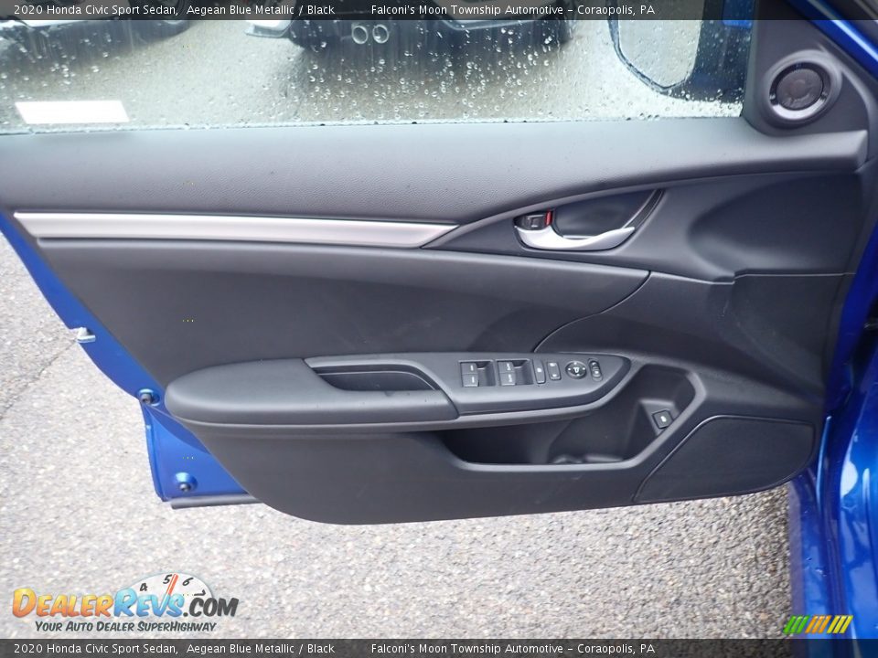 2020 Honda Civic Sport Sedan Aegean Blue Metallic / Black Photo #12