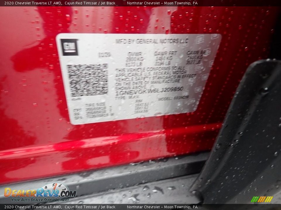 2020 Chevrolet Traverse LT AWD Cajun Red Tintcoat / Jet Black Photo #16
