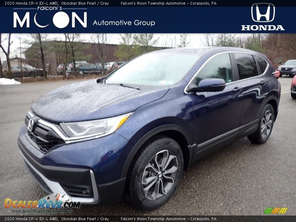 2020 Honda CR-V EX-L AWD Obsidian Blue Pearl / Gray Photo #1