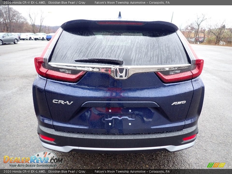 2020 Honda CR-V EX-L AWD Obsidian Blue Pearl / Gray Photo #3
