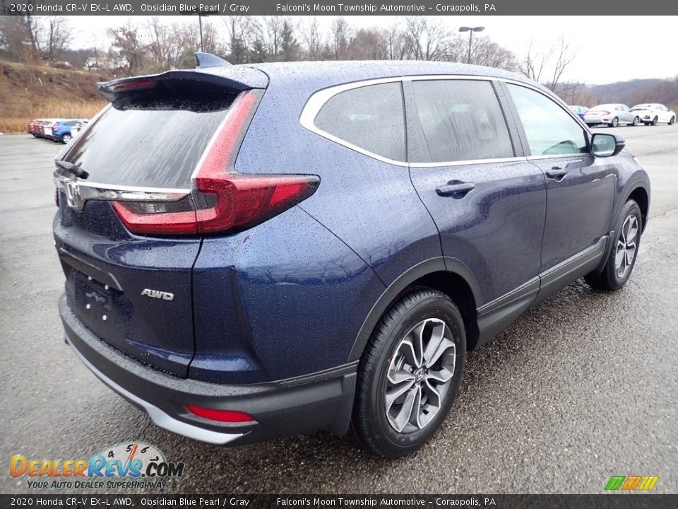 2020 Honda CR-V EX-L AWD Obsidian Blue Pearl / Gray Photo #4