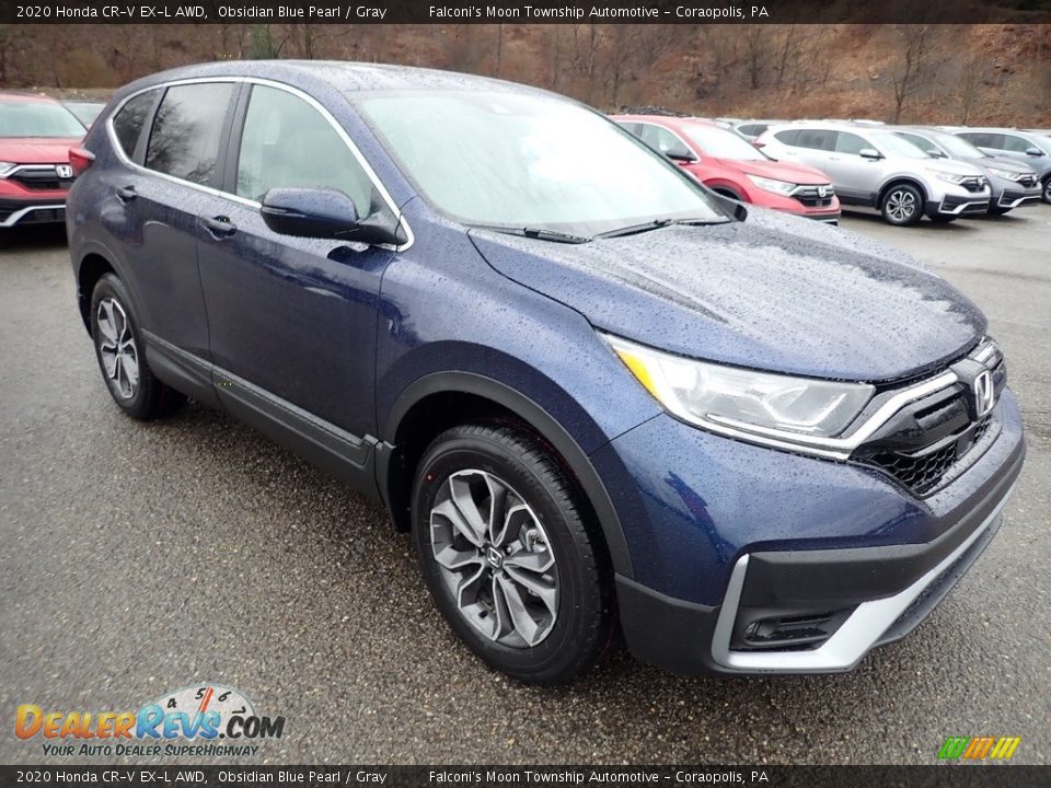 2020 Honda CR-V EX-L AWD Obsidian Blue Pearl / Gray Photo #5