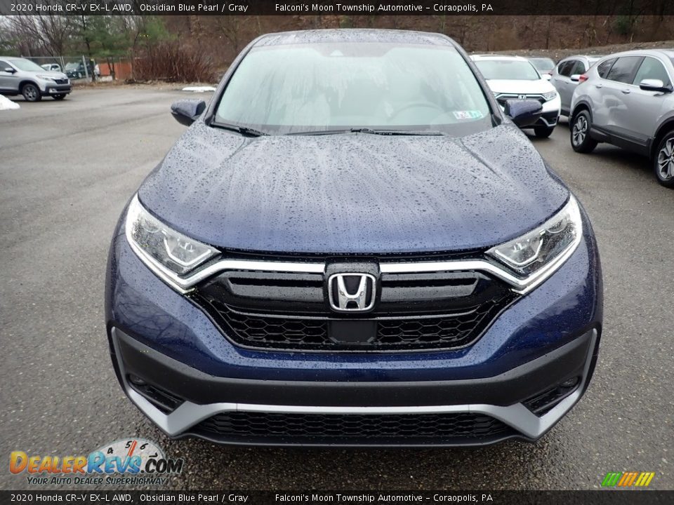 2020 Honda CR-V EX-L AWD Obsidian Blue Pearl / Gray Photo #6