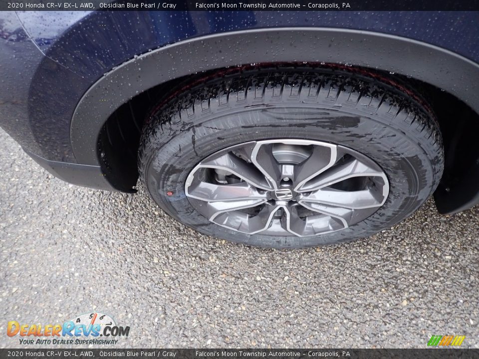 2020 Honda CR-V EX-L AWD Obsidian Blue Pearl / Gray Photo #7