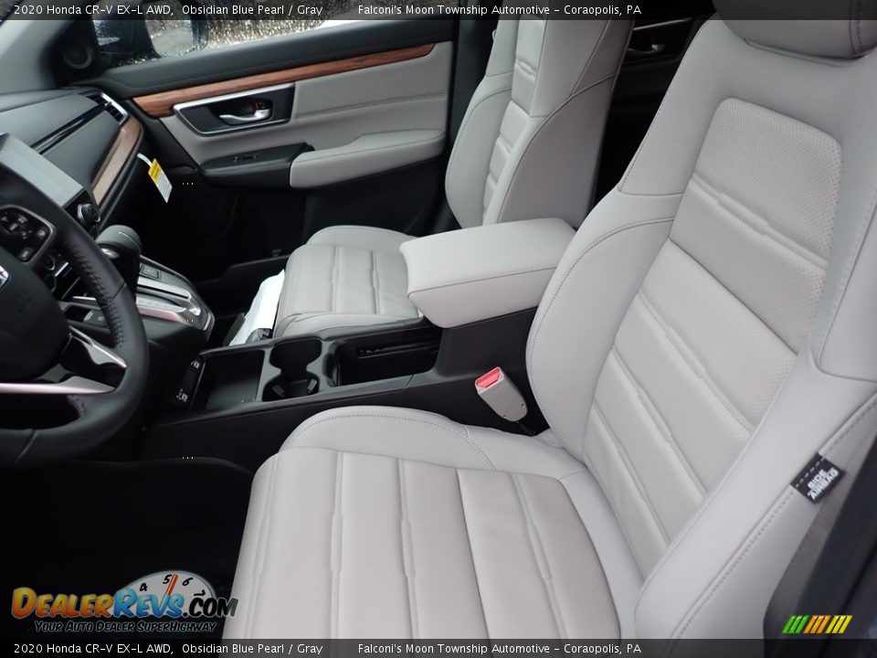 2020 Honda CR-V EX-L AWD Obsidian Blue Pearl / Gray Photo #8