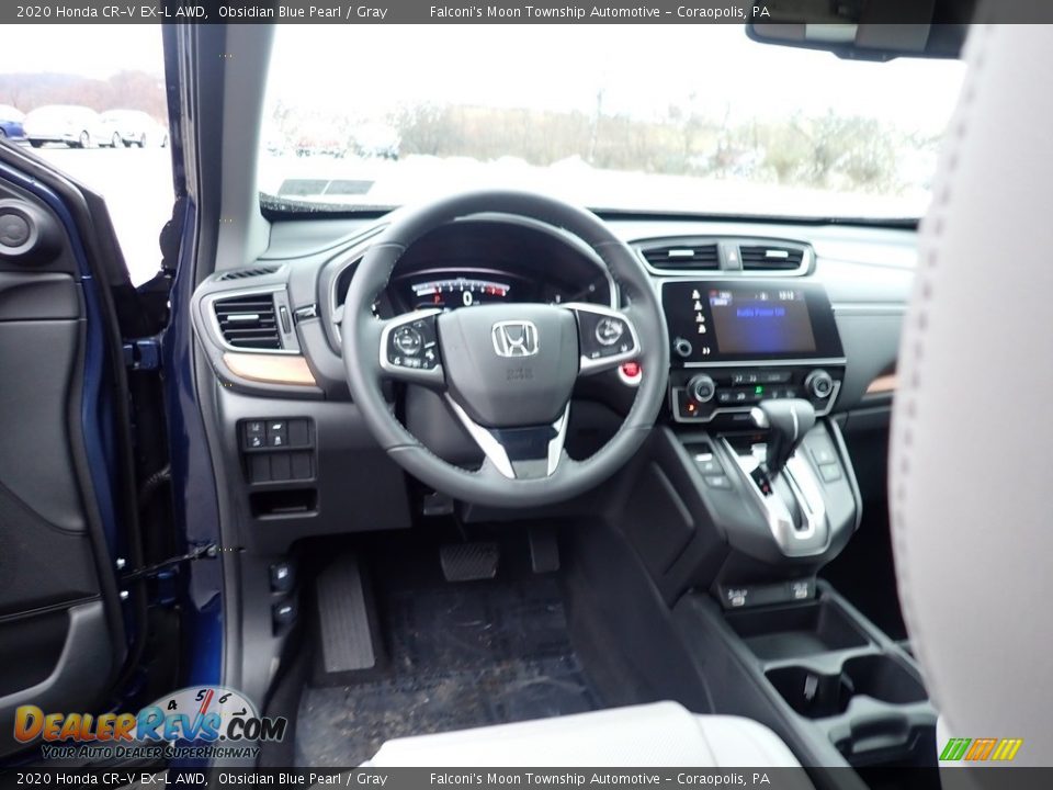 2020 Honda CR-V EX-L AWD Obsidian Blue Pearl / Gray Photo #10
