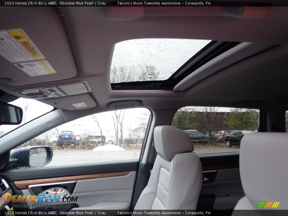 2020 Honda CR-V EX-L AWD Obsidian Blue Pearl / Gray Photo #13